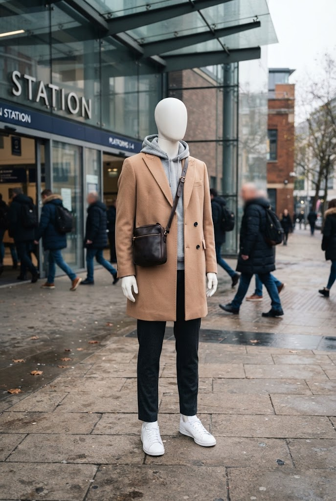 10. Casual Hoodie Under a Structured Coat