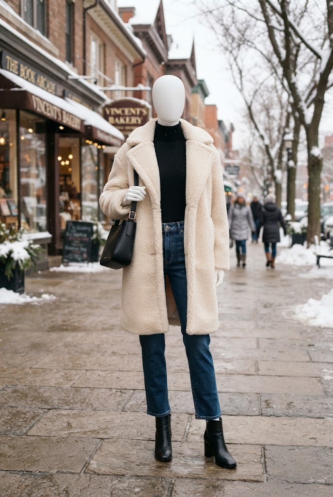13. Teddy Coat With Casual Winter Essentials