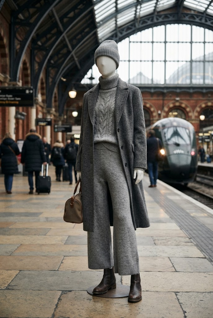 14. Matching Knit Set With Winter Accessories