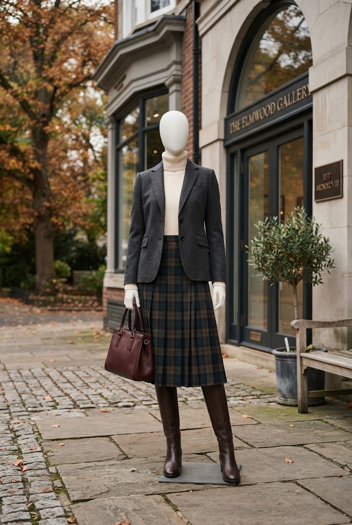 18. Wool Blazer With a Turtleneck and Skirt