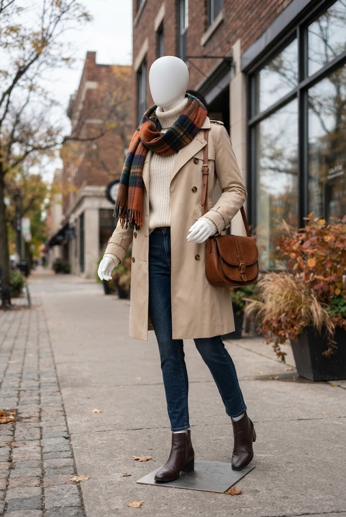 2. Layered Cardigan With a Basic Tee and Wide-Leg Pants