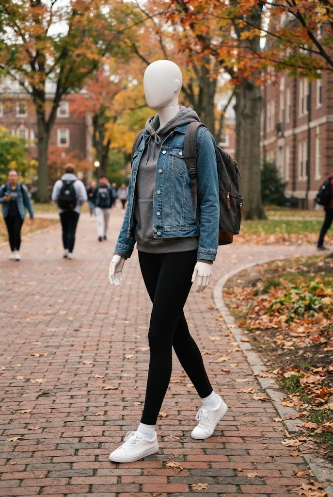 5. Denim Jacket Layered Over a Hoodie